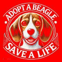 Adopt A Beagle Save A Life Advocating Adoption Santa Hat thumb 1