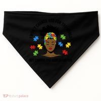 Autism Awareness Black Afro Mom Life Autistic Mother Gift USA-Made Doggie Bandana thumb 0