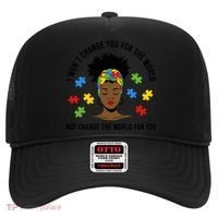 Autism Awareness Black Afro Mom Life Autistic Mother Gift Hat thumb 0