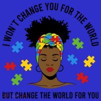 Autism Awareness Black Afro Mom Life Autistic Mother Gift Women's Tank Top thumb 5
