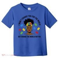 Autism Awareness Black Afro Mom Life Autistic Mother Gift Toddler T-Shirt thumb 0