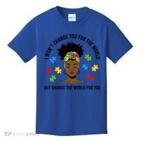 Autism Awareness Black Afro Mom Life Autistic Mother Gift Kids T-Shirt thumb 0