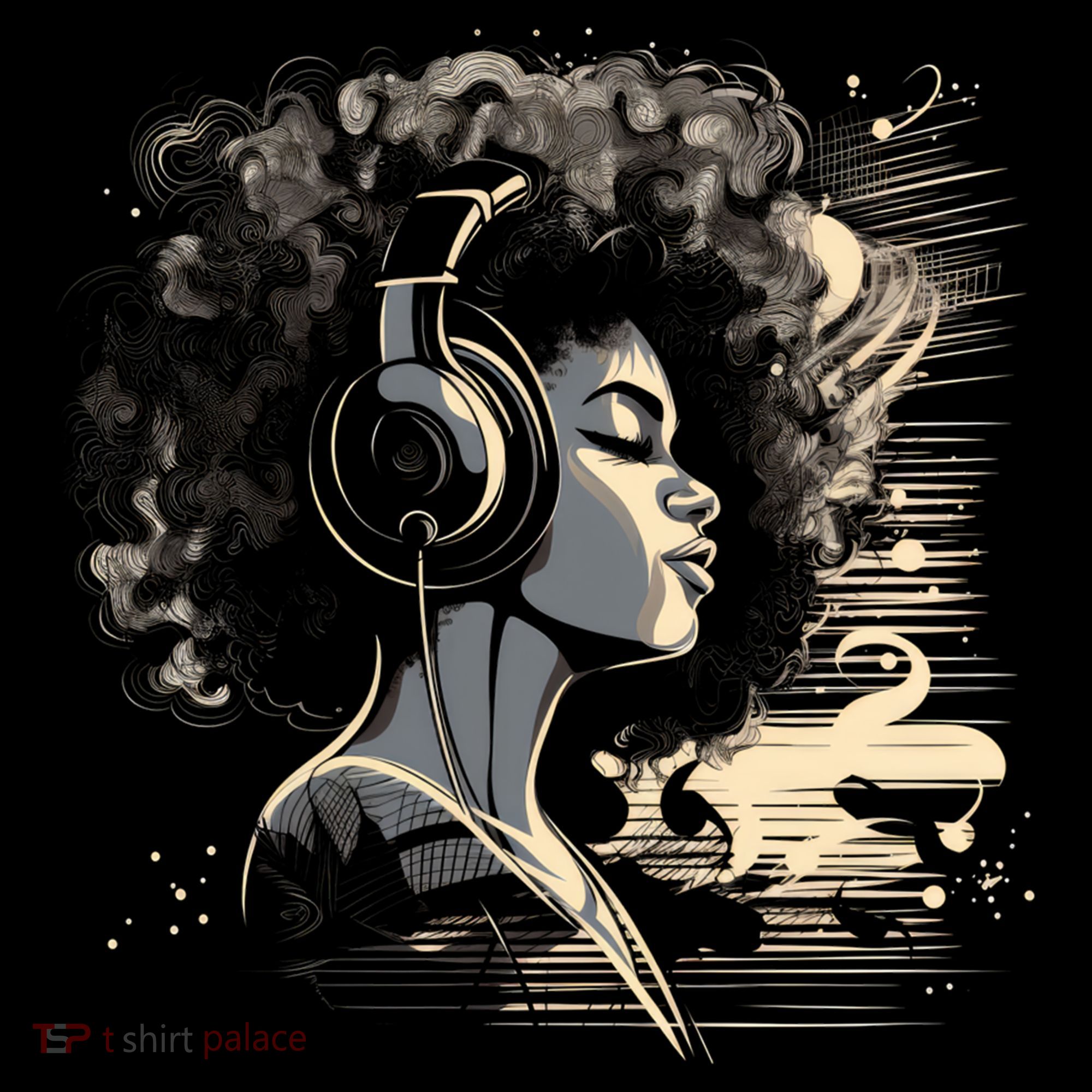 African American Black Headphones Music Graphic Cute Gift Coffee Mug