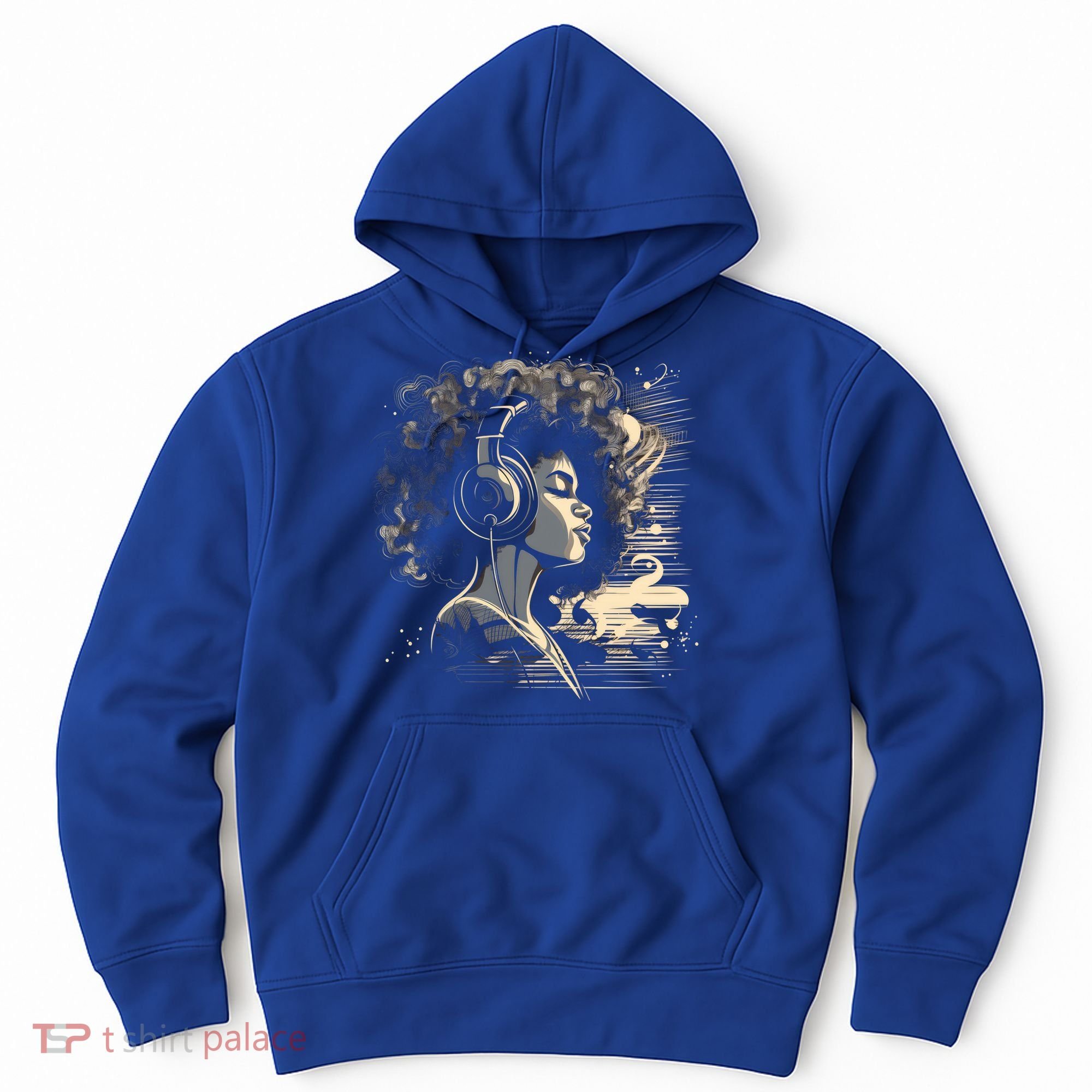 African American Black Headphones Music Graphic Cute Gift Hoodie