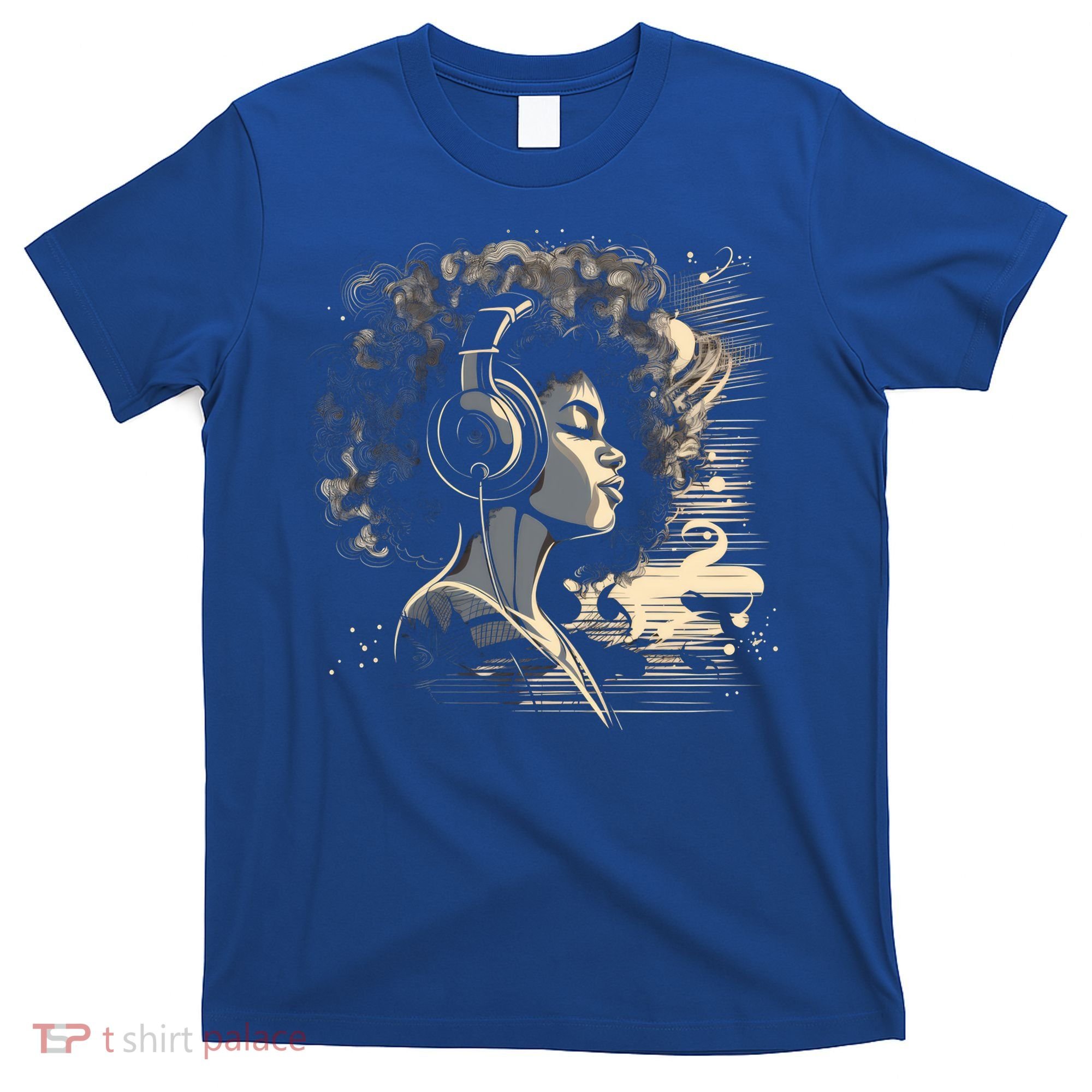 African American Black Headphones Music Graphic Cute Gift T-Shirt