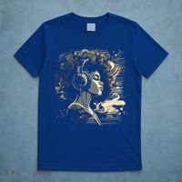 African American Black Headphones Music Graphic Cute Gift T-Shirt thumb 5