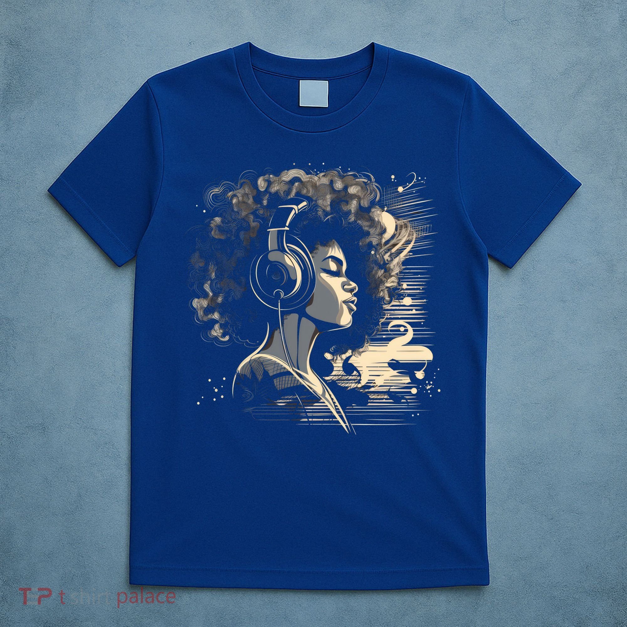 African American Black Headphones Music Graphic Cute Gift T-Shirt