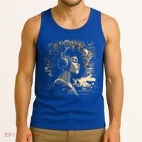 African American Black Headphones Music Graphic Cute Gift Tank Top thumb 3