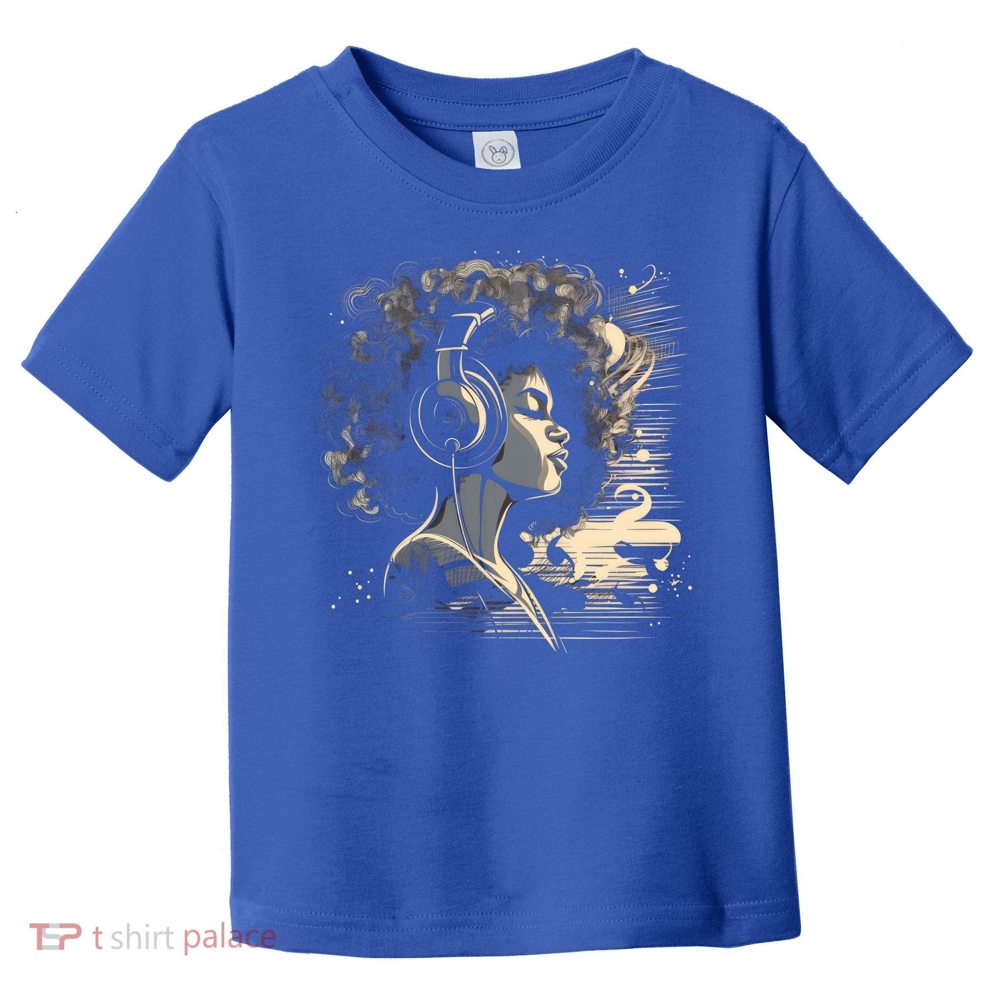 African American Black Headphones Music Graphic Cute Gift Toddler T-Shirt
