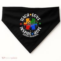 Autism Awareness Be Kind Teach Love Inspire Hope USA-Made Doggie Bandana thumb 0