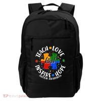 Autism Awareness Be Kind Teach Love Inspire Hope Backpack thumb 0
