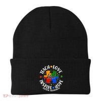 Autism Awareness Be Kind Teach Love Inspire Hope Beanie thumb 0
