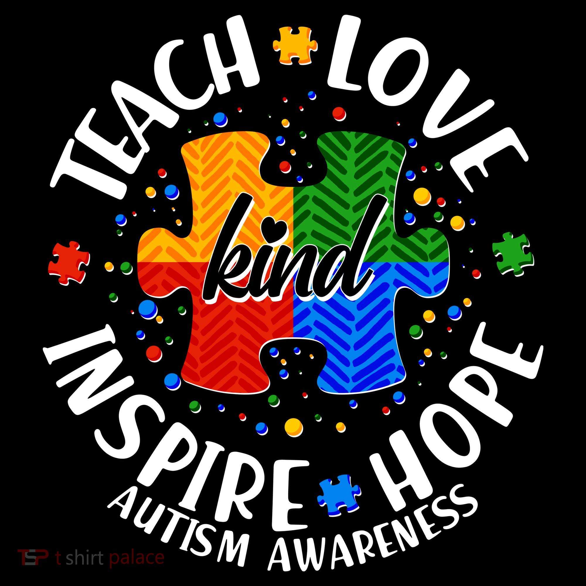 Autism Awareness Be Kind Teach Love Inspire Hope Women's Hoodie