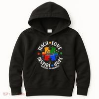Autism Awareness Be Kind Teach Love Inspire Hope Kids Hoodie thumb 0