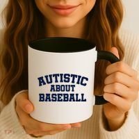 Autistic About Baseball Coffee Mug thumb 3