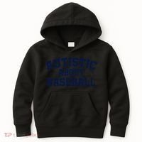 Autistic About Baseball Kids Hoodie thumb 0