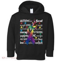 Autism Acceptance Butterfly Different Is Beautiful Toddler Hoodie thumb 0