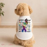 Autism Acceptance Butterfly Different Is Beautiful Doggie Tank thumb 2