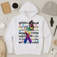 Autism Acceptance Butterfly Different Is Beautiful Hoodie thumb 3