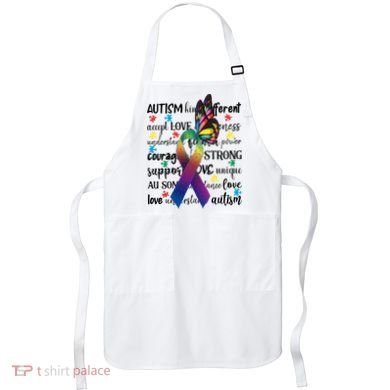 Autism Acceptance Butterfly Different Is Beautiful Apron