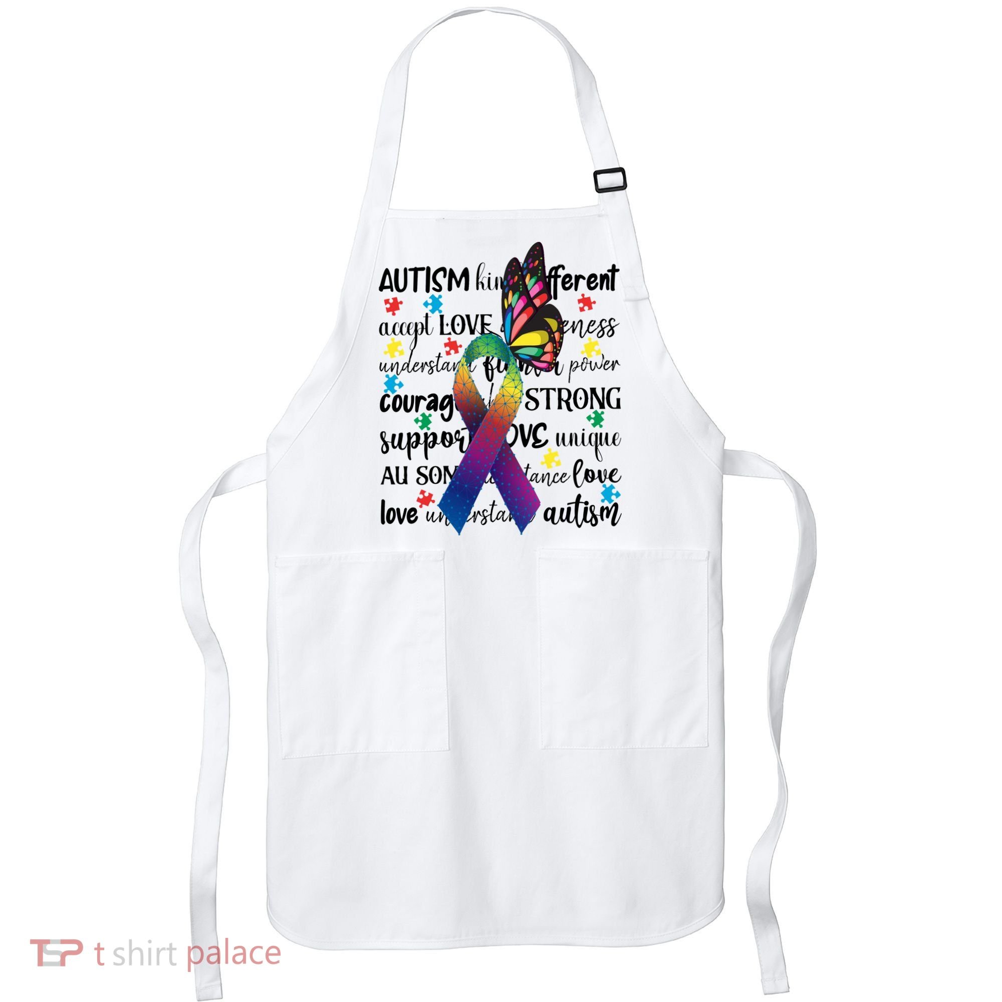 Autism Acceptance Butterfly Different Is Beautiful Apron