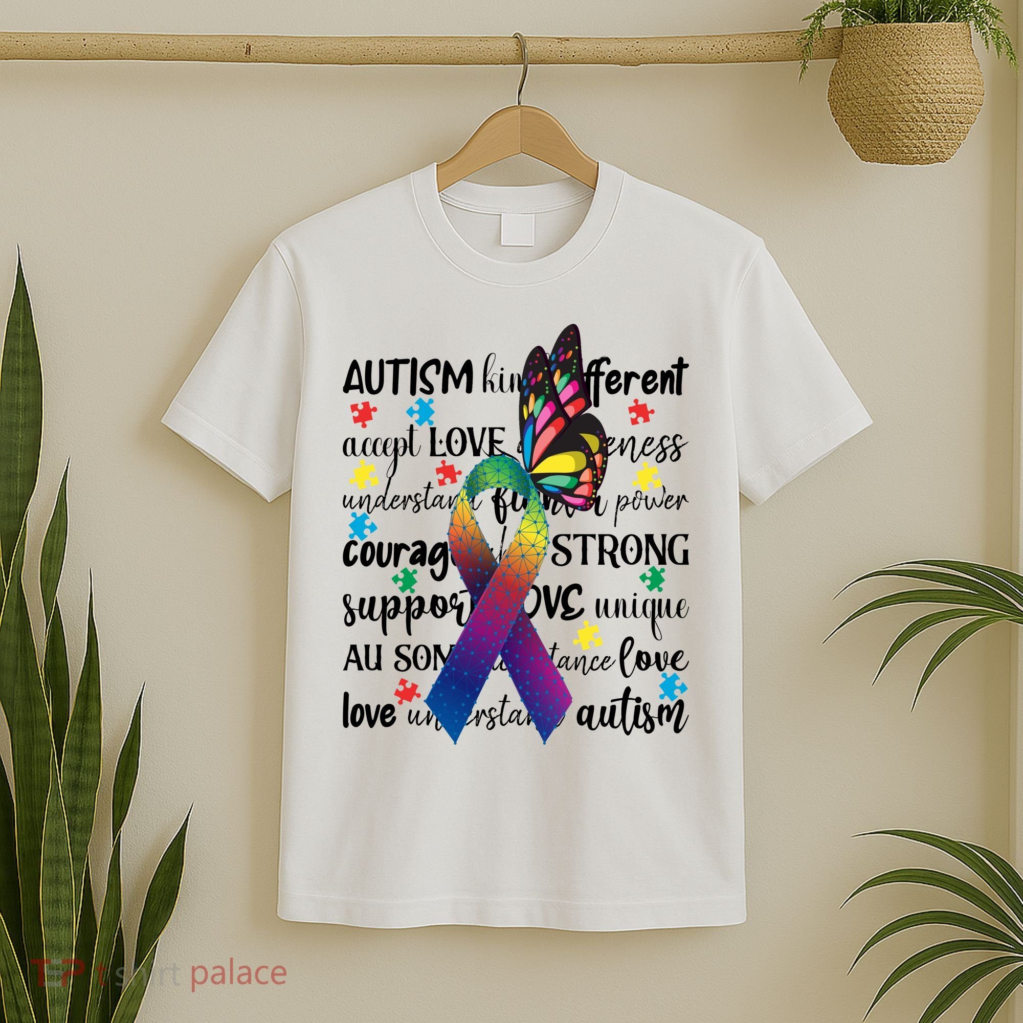 Autism Acceptance Butterfly Different Is Beautiful T-Shirt
