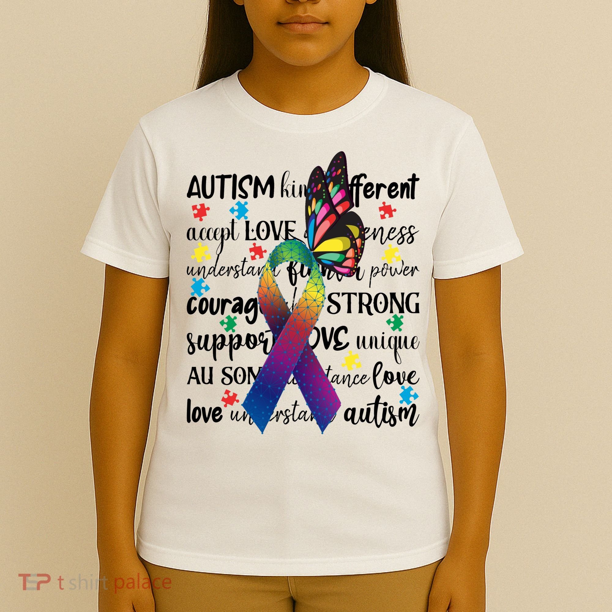 Autism Acceptance Butterfly Different Is Beautiful T-Shirt