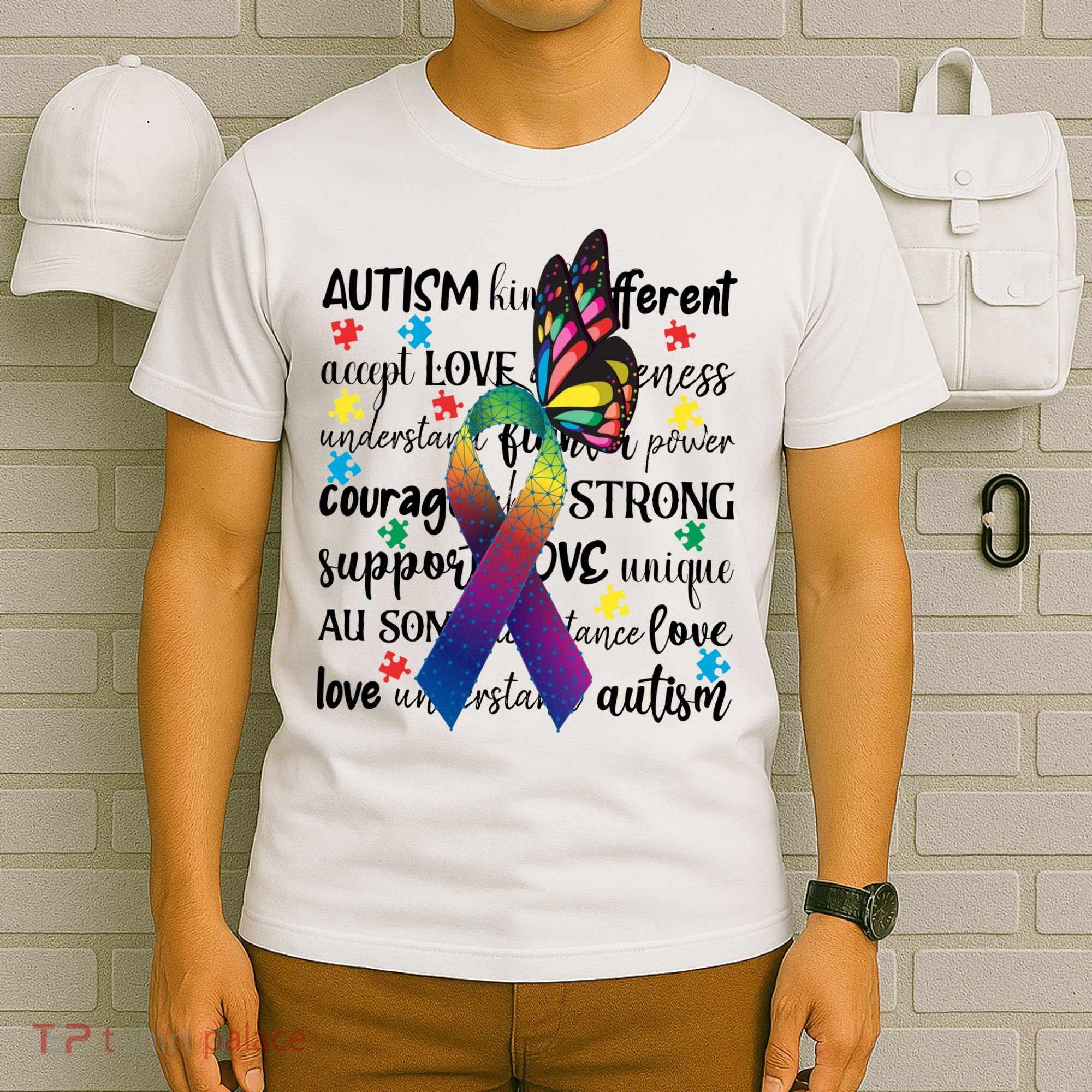 Autism Acceptance Butterfly Different Is Beautiful T-Shirt