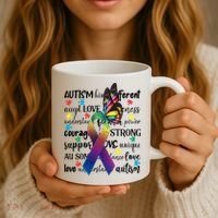 Autism Acceptance Butterfly Different Is Beautiful Coffee Mug thumb 3
