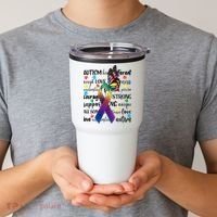 Autism Acceptance Butterfly Different Is Beautiful Tumbler thumb 2