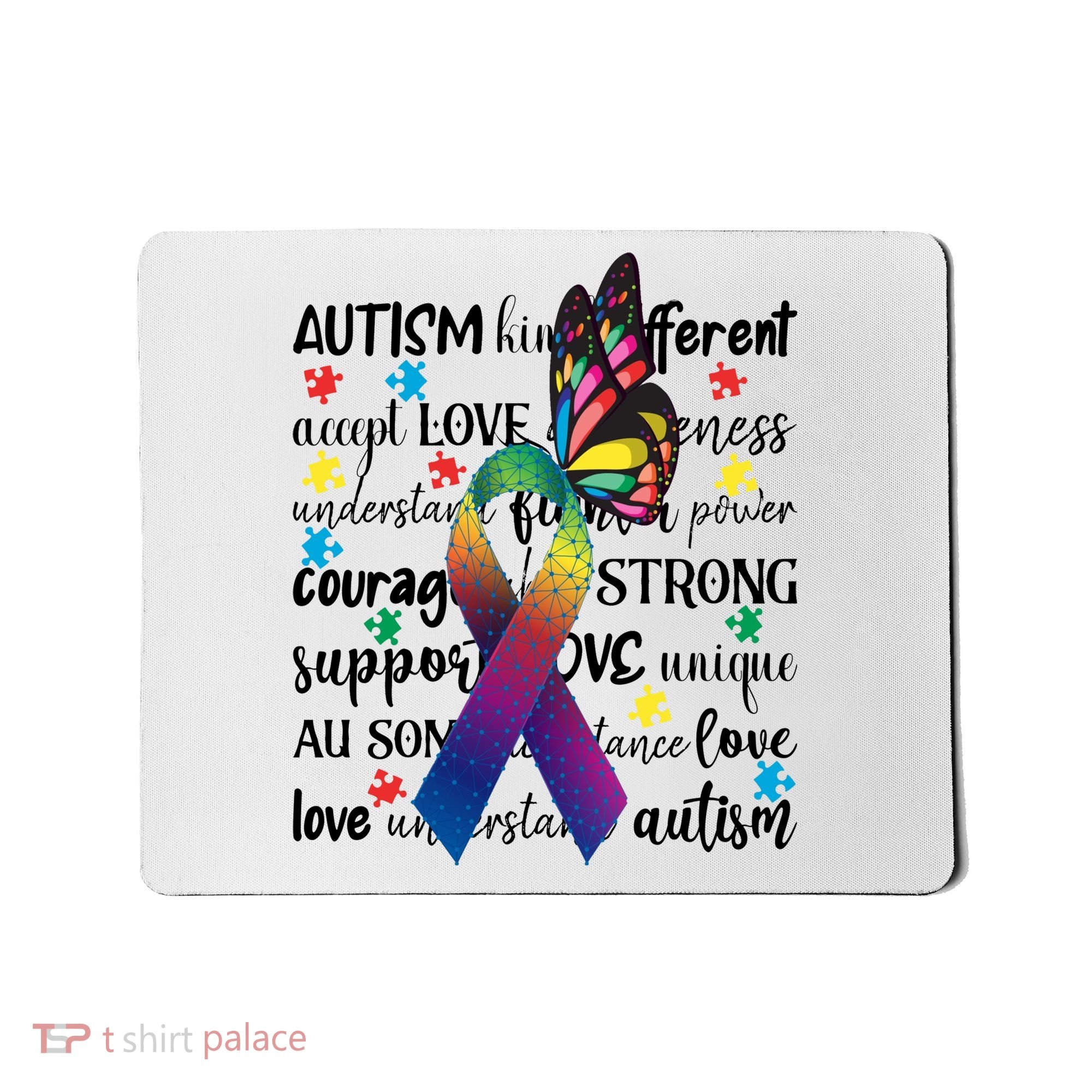 Autism Acceptance Butterfly Different Is Beautiful Mousepad