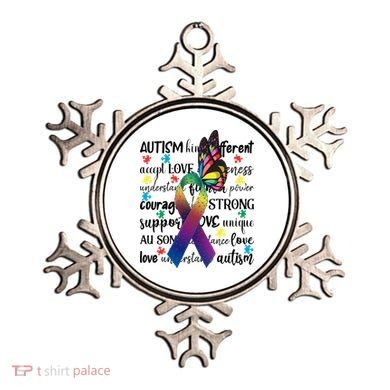 Autism Acceptance Butterfly Different Is Beautiful Ornament