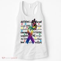 Autism Acceptance Butterfly Different Is Beautiful Women's Tank Top thumb 0