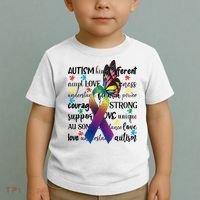 Autism Acceptance Butterfly Different Is Beautiful Toddler T-Shirt thumb 2