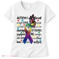 Autism Acceptance Butterfly Different Is Beautiful Women's T-Shirt thumb 0