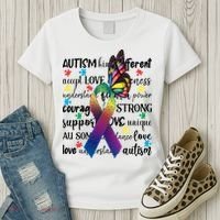 Autism Acceptance Butterfly Different Is Beautiful Women's T-Shirt thumb 3