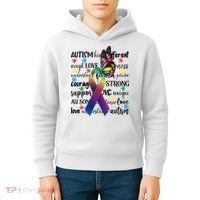 Autism Acceptance Butterfly Different Is Beautiful Kids Hoodie thumb 4