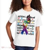 Autism Acceptance Butterfly Different Is Beautiful Kids T-Shirt thumb 2