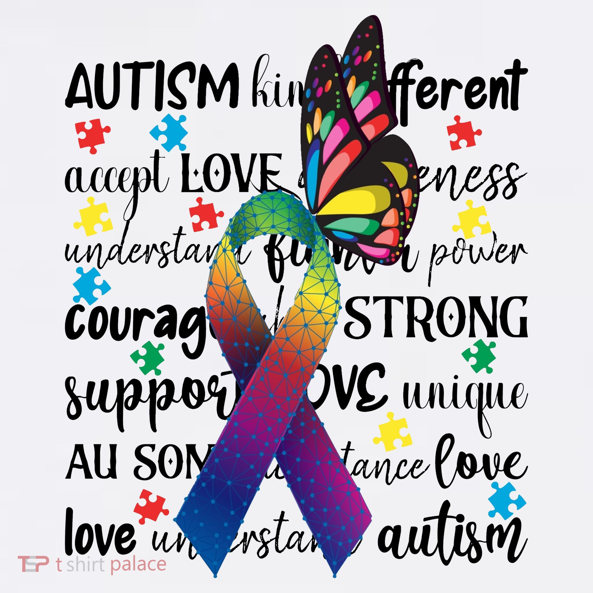 Autism Acceptance Butterfly Different Is Beautiful Kids T-Shirt