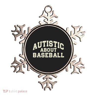 Autistic About Baseball Funny Baseball Lover Saying Quote Ornament