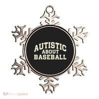 Autistic About Baseball Funny Baseball Lover Saying Quote Ornament thumb 0