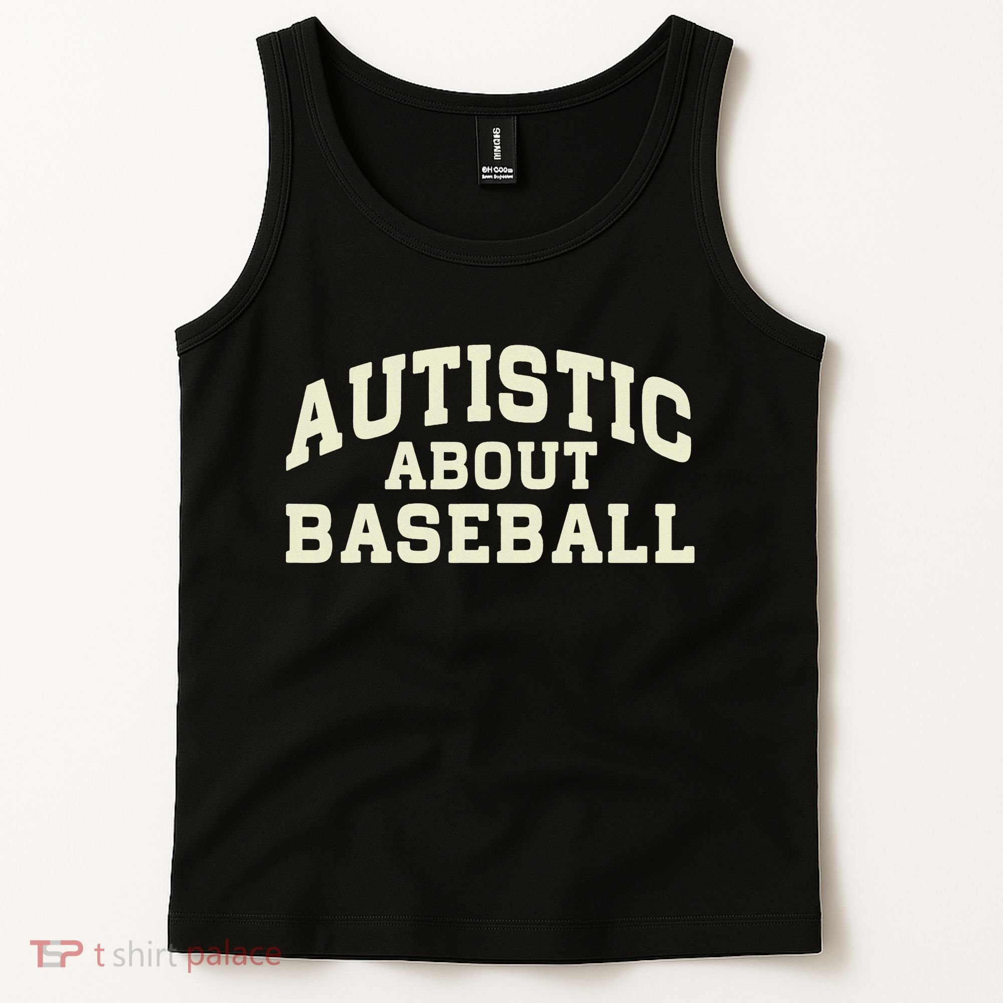 Autistic About Baseball Funny Baseball Lover Saying Quote Tank Top
