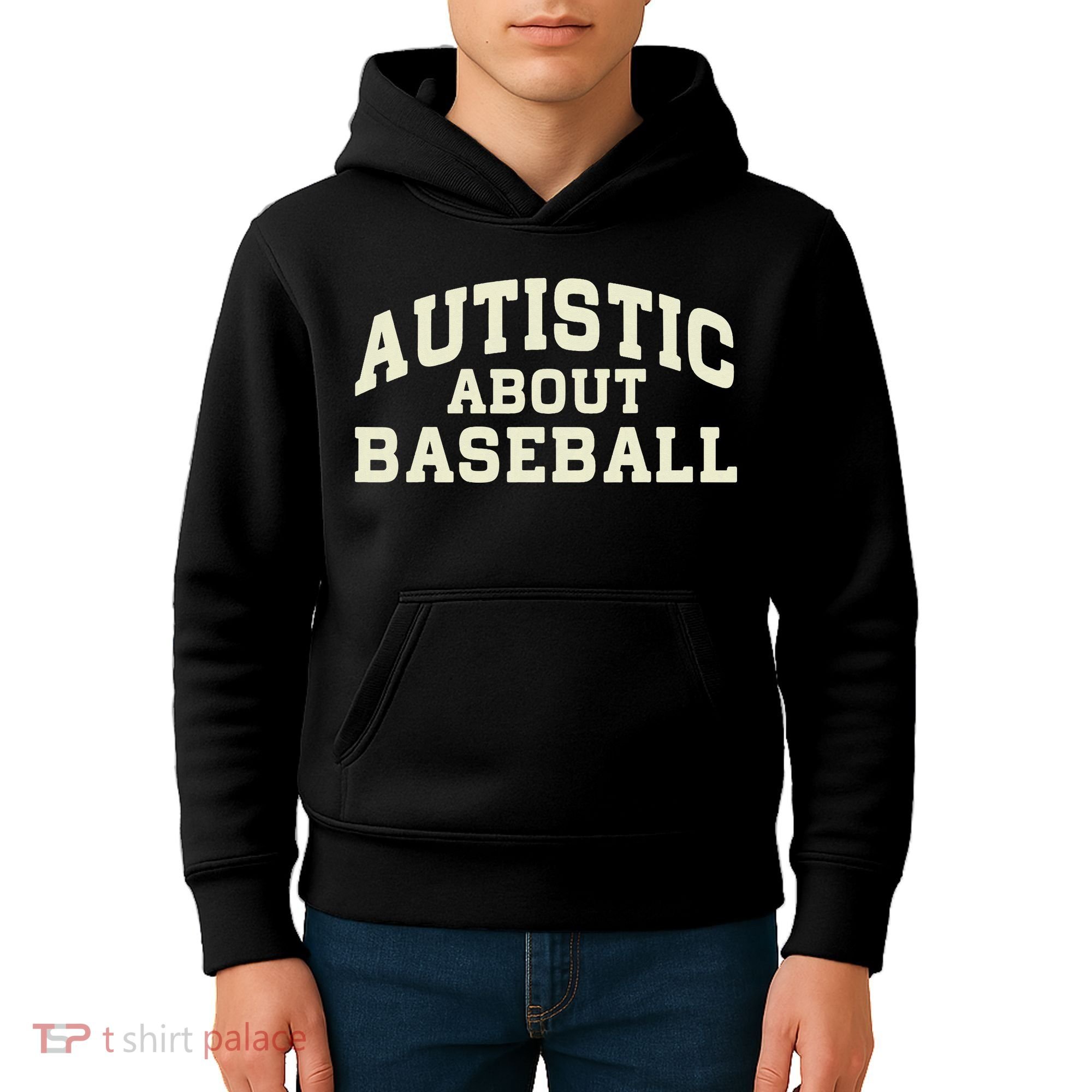 Autistic About Baseball Funny Baseball Lover Saying Quote Kids Hoodie