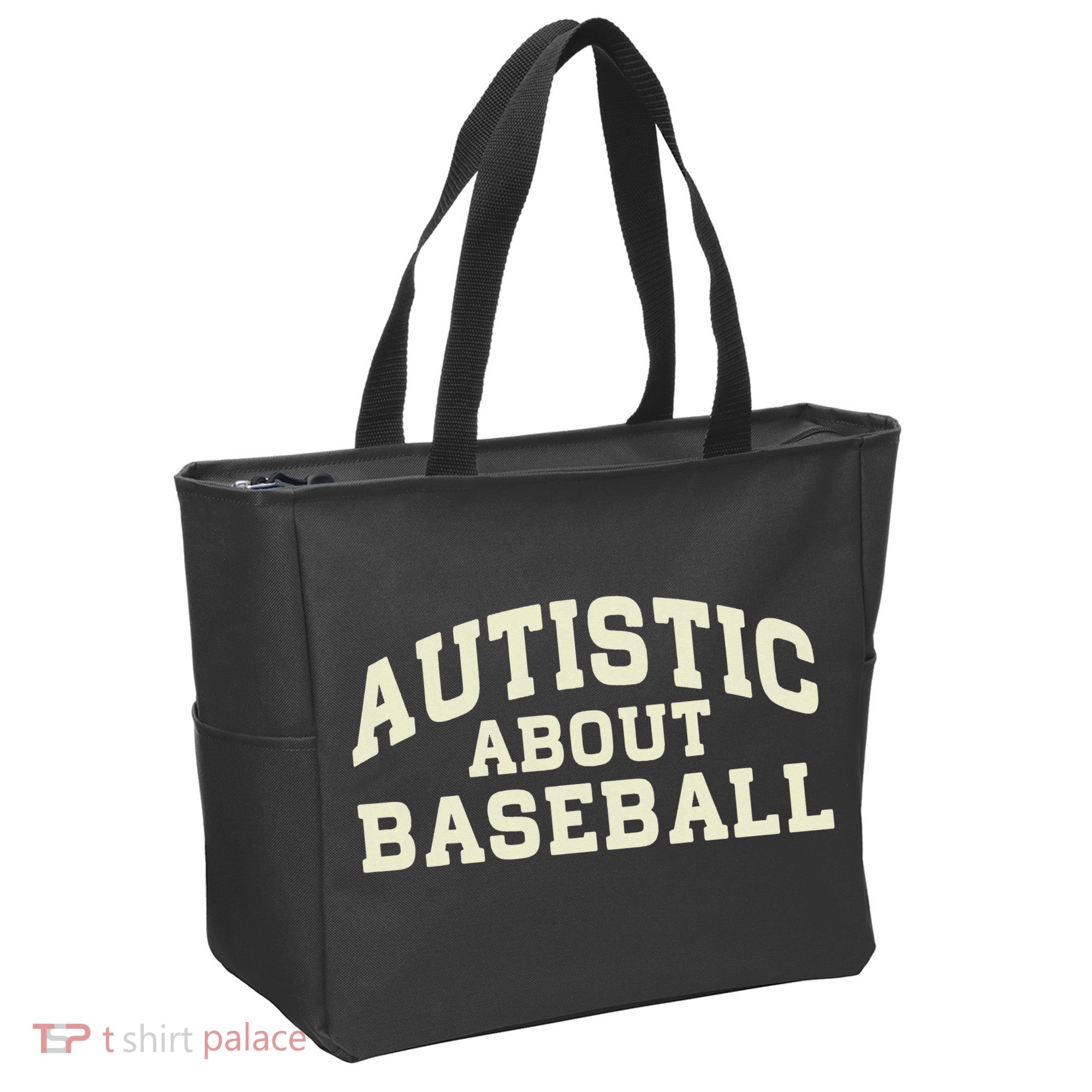 Autistic About Baseball Funny Baseball Lover Saying Quote Tote Bag