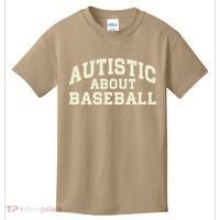 Autistic About Baseball Funny Baseball Lover Saying Quote Kids T-Shirt thumb 0
