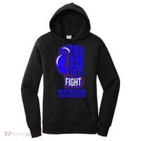 Ataxia Awareness Boxing Her Fight Is My Fight Blue Ribbon Women's Hoodie thumb 0