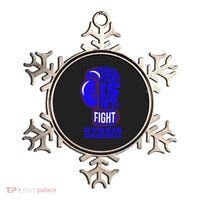 Ataxia Awareness Boxing Her Fight Is My Fight Blue Ribbon Ornament thumb 0
