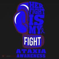 Ataxia Awareness Boxing Her Fight Is My Fight Blue Ribbon Tank Top thumb 6