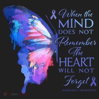 Alzheimers Awareness Butterfly The Heart Remembers Gift Golf Towel thumb 3