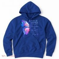 Alzheimers Awareness Butterfly The Heart Remembers Gift Hoodie thumb 0